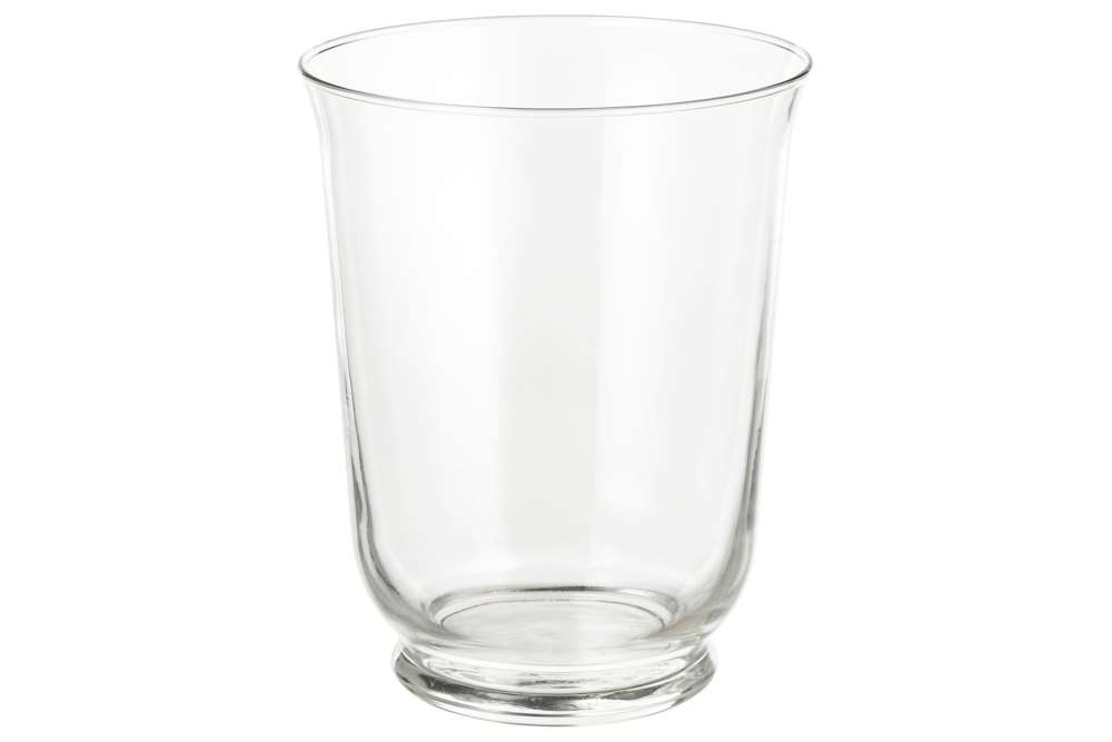 Váza / lucerna, čiré sklo 18 cm
