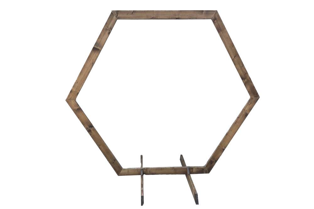 Slavobrána hexagon dřevěný hnědý
