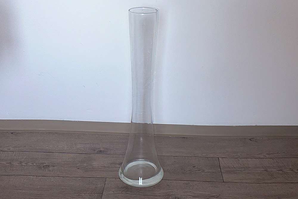 Váza čiré sklo vysoká 60 cm