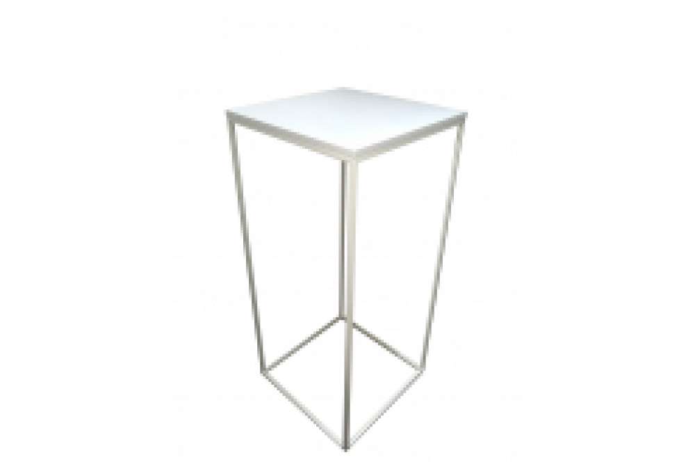 Bistro stůl kovový bílý 50x50