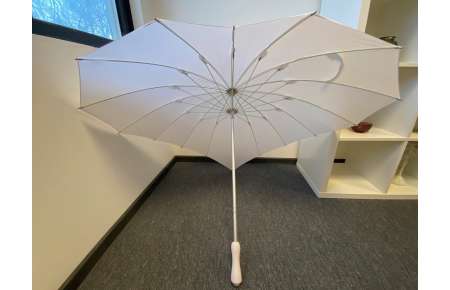 Deštník svatební srdce bílý