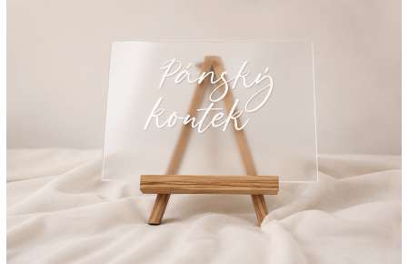 Pánský koutek - Cedule matná bílý nápis 30x20 cm