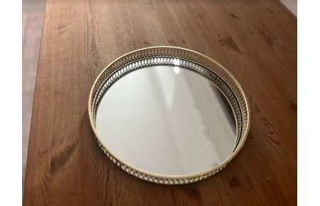 Podnos zlatý 30cm zdobený