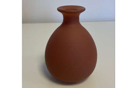 Vázička skleněná oranžová 12 cm