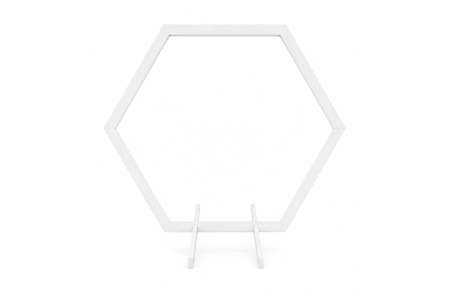 Slavobrána hexagon dřevěný bílý