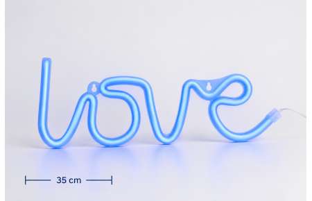 Neonový svítící nápis Love 35 cm - Modrý