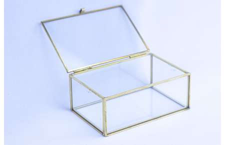 Krabička na prstýnky zlatá 12x8x5 cm
