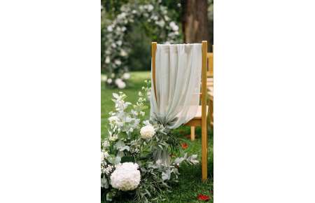 Šifon Sage green 70x300 cm