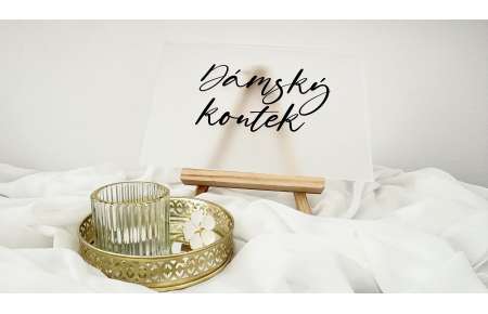 Dámský koutek - Cedule matná černý nápis 30x20 cm