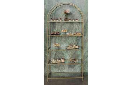 Regál sweet bar 180x80 cm zlatý