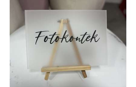 Cedule Fotokoutek plexi matné černý text 30x20cm