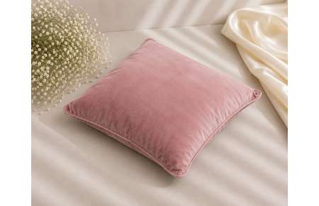 Polštářek semiš 45cm růžový