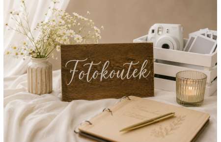 Cedulka Fotokoutek dřevěná 30x15cm