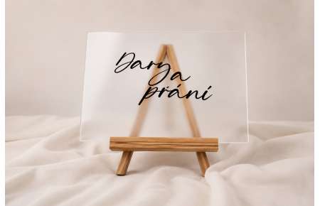 Dary a přání - Cedule matná černý nápis 30x20 cm