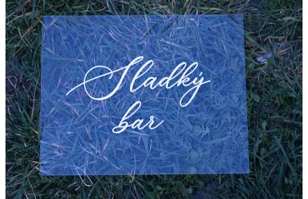 Cedule sladký bar plexi 25x20 cm