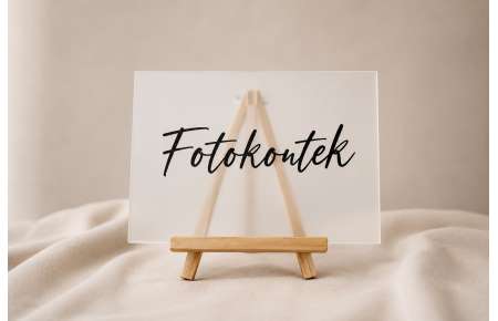 Cedule Fotokoutek plexi matné černý text 30x20cm