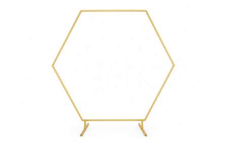 Slavobrána hexagon kovová zlatá