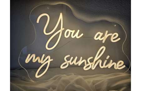 Neonový svíticí nápis You are my sunshine