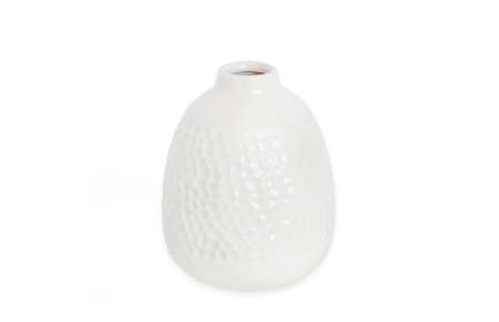 Váza keramická bílá 10 cm