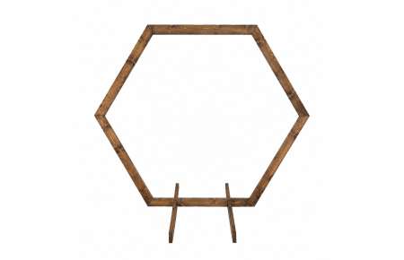 Slavobrána hexagon dřevěný hnědý
