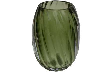 Vázička skleněná zelená 13 cm
