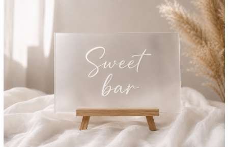 Cedule matná sweet bar bílá